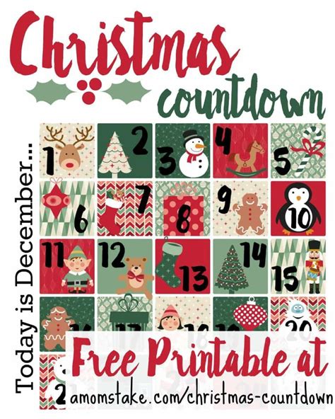 Printable Christmas Countdown